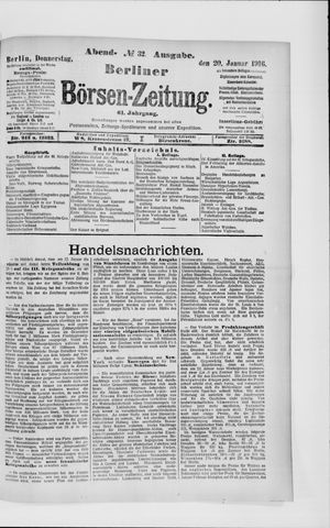 Berliner Börsen-Zeitung vom 20.01.1916