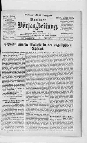 Berliner Börsen-Zeitung vom 21.01.1916