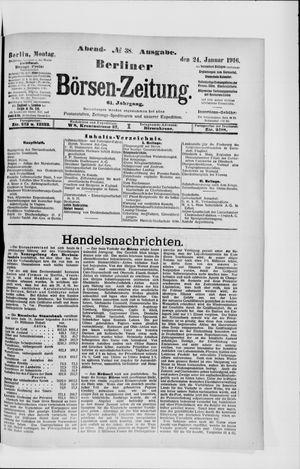 Berliner Börsen-Zeitung on Jan 24, 1916