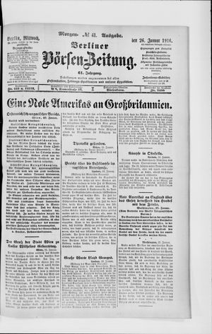 Berliner Börsen-Zeitung vom 26.01.1916
