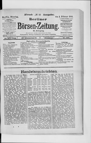 Berliner Börsen-Zeitung vom 01.02.1916