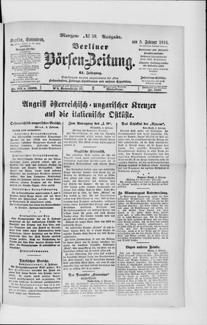 Berliner Börsen-Zeitung vom 05.02.1916