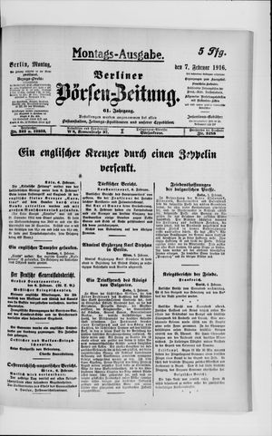 Berliner Börsen-Zeitung vom 07.02.1916