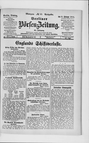 Berliner Börsen-Zeitung vom 08.02.1916