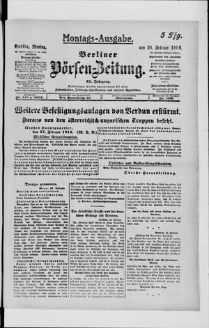 Berliner Börsen-Zeitung on Feb 28, 1916