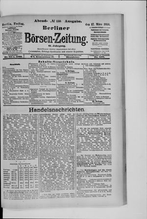 Berliner Börsen-Zeitung on Mar 17, 1916