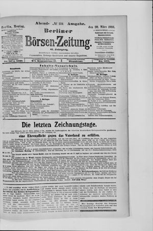 Berliner Börsen-Zeitung on Mar 20, 1916