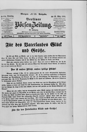 Berliner Börsen-Zeitung vom 21.03.1916