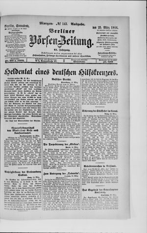 Berliner Börsen-Zeitung on Mar 25, 1916