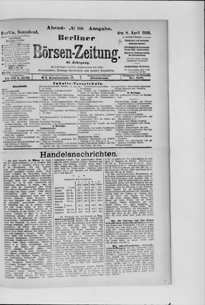 Berliner Börsen-Zeitung on Apr 8, 1916