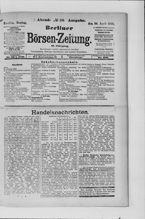 Berliner Börsen-Zeitung vom 10.04.1916