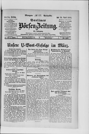 Berliner Börsen-Zeitung vom 14.04.1916