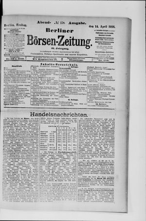Berliner Börsen-Zeitung vom 14.04.1916