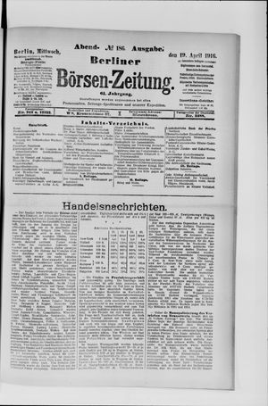 Berliner Börsen-Zeitung vom 19.04.1916