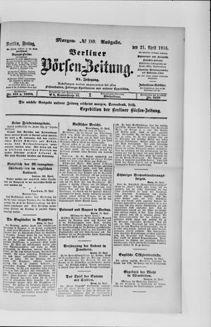 Berliner Börsen-Zeitung vom 21.04.1916