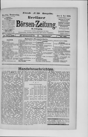 Berliner Börsen-Zeitung on May 4, 1916