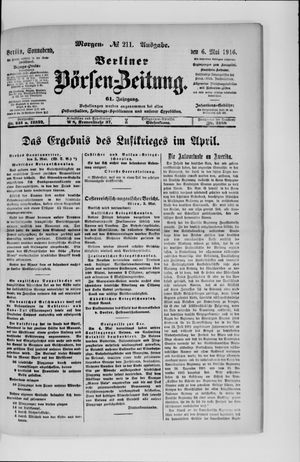 Berliner Börsen-Zeitung vom 06.05.1916