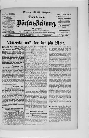 Berliner Börsen-Zeitung vom 07.05.1916