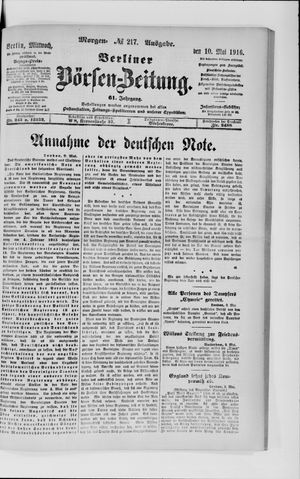 Berliner Börsen-Zeitung on May 10, 1916