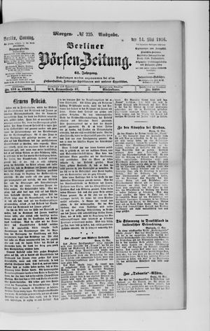 Berliner Börsen-Zeitung vom 14.05.1916