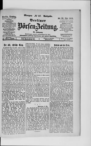 Berliner Börsen-Zeitung vom 16.05.1916