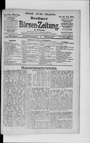 Berliner Börsen-Zeitung vom 16.05.1916