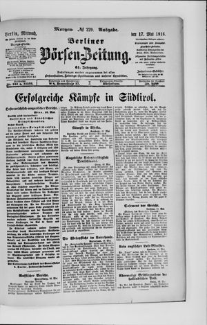 Berliner Börsen-Zeitung vom 17.05.1916