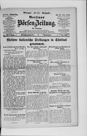 Berliner Börsen-Zeitung vom 18.05.1916