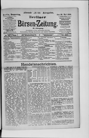 Berliner Börsen-Zeitung vom 18.05.1916