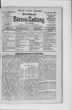 Berliner Börsen-Zeitung vom 20.05.1916