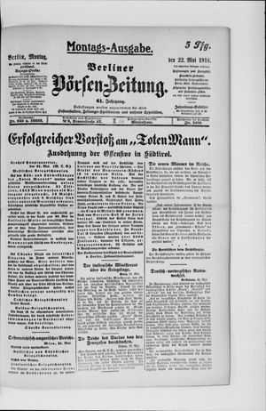 Berliner Börsen-Zeitung vom 22.05.1916