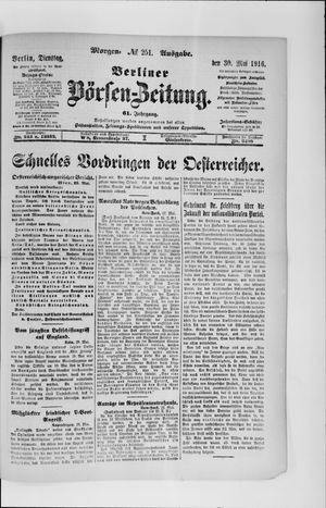Berliner Börsen-Zeitung vom 30.05.1916