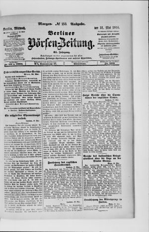 Berliner Börsen-Zeitung vom 31.05.1916