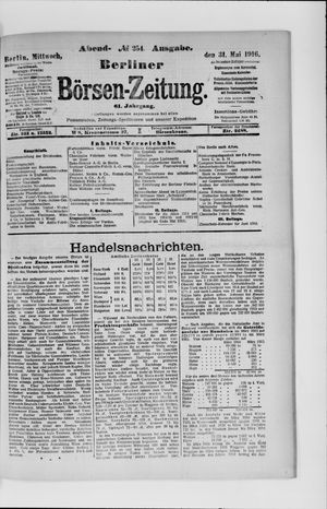 Berliner Börsen-Zeitung vom 31.05.1916