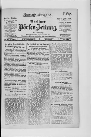 Berliner Börsen-Zeitung vom 05.06.1916