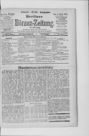 Berliner Börsen-Zeitung vom 05.06.1916
