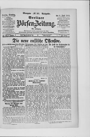 Berliner Börsen-Zeitung vom 06.06.1916