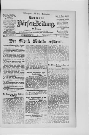 Berliner Börsen-Zeitung vom 09.06.1916