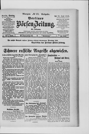 Berliner Börsen-Zeitung vom 11.06.1916