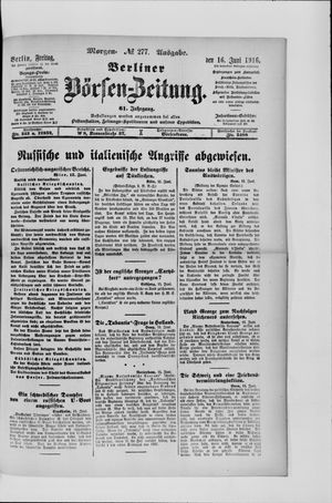 Berliner Börsen-Zeitung on Jun 16, 1916