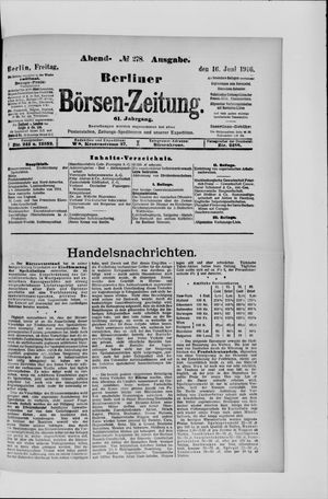 Berliner Börsen-Zeitung vom 16.06.1916