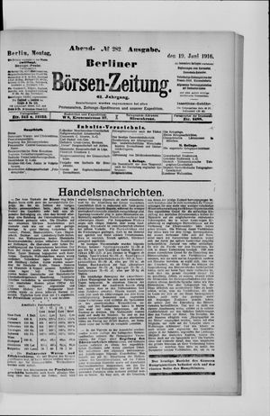 Berliner Börsen-Zeitung vom 19.06.1916