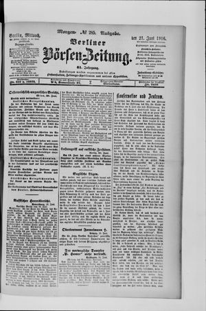 Berliner Börsen-Zeitung vom 21.06.1916