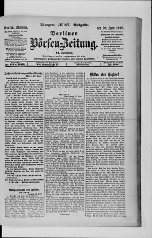 Berliner Börsen-Zeitung vom 28.06.1916