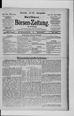 Berliner Börsen-Zeitung vom 28.06.1916