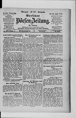 Berliner Börsen-Zeitung vom 29.06.1916