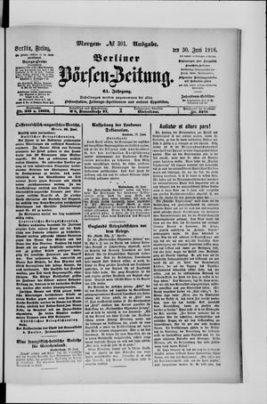 Berliner Börsen-Zeitung vom 30.06.1916