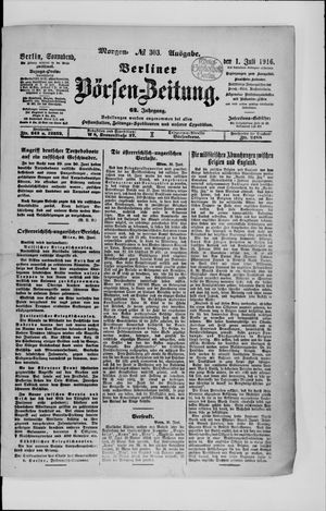 Berliner Börsen-Zeitung vom 01.07.1916