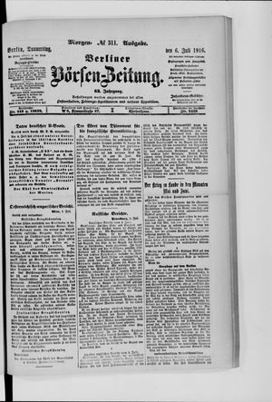 Berliner Börsen-Zeitung vom 06.07.1916