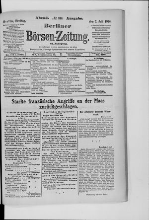 Berliner Börsen-Zeitung vom 07.07.1916